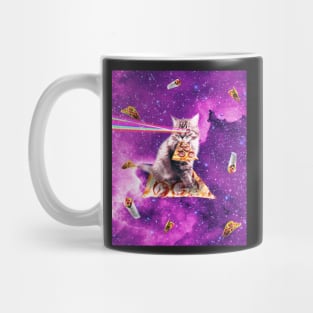 Outer Space Pizza Cat - Rainbow Laser, Taco, Burrito Mug